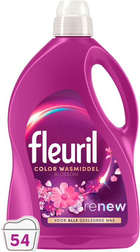 Fleuril color flower - detergent w płynie - pranie kolorowe - intensywne doznania zapachowe - 54 prania - opakowanie zbiorcze