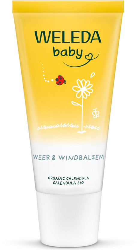 Weleda balsam na pogodę i wiatr dla niemowląt - nagietek - intensywna pielęgnacja podczas niesprzyjającej i zimnej pogody - tworzy naturalną warstwę ochronną, nie zamykając skóry - 100% naturalnych składników - 30ml