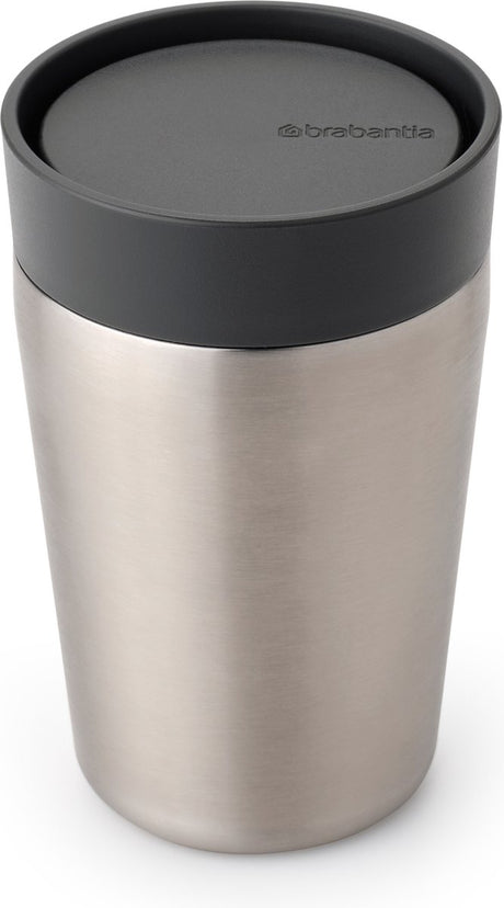 Brabantia make take termos - filiżanka kawy na wynos - 200 ml - ciemnoszary