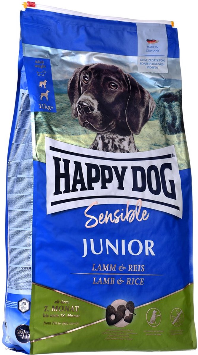 Happy dog sensible junior sucha karma dla psów jagnięcina, ryż 10 kg