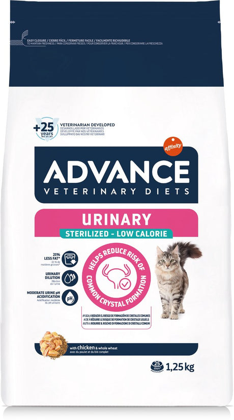 Advance dieta weterynaryjna dla kotów - moczowa - sterylizowana - niskokaloryczna - karma dla kotów - 1,25 kg