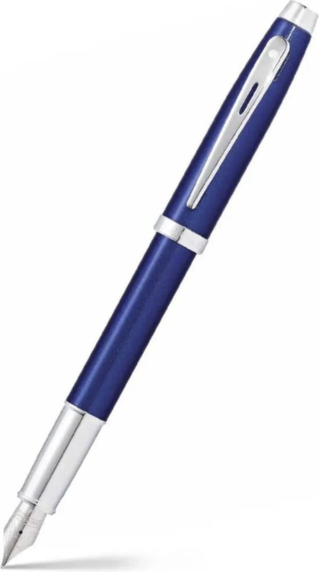 Pióro wieczne Sheaffer - 100 - błyszczący niebieski z chromowaną stalówką - w zestawie konwerter do napełniania - sf-e0933953