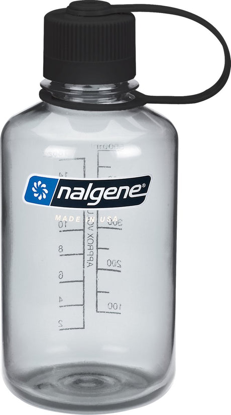 Nalgene - butelka z wąską ustą - butelka do picia - butelka na wodę - szczelna - 500 ml - bez BPA - podtrzymania - szary