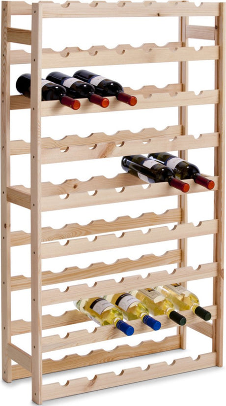 Zeller wijnrek - 54 flessen - 118x68x25 cm - wijnrek hout - flessenrek