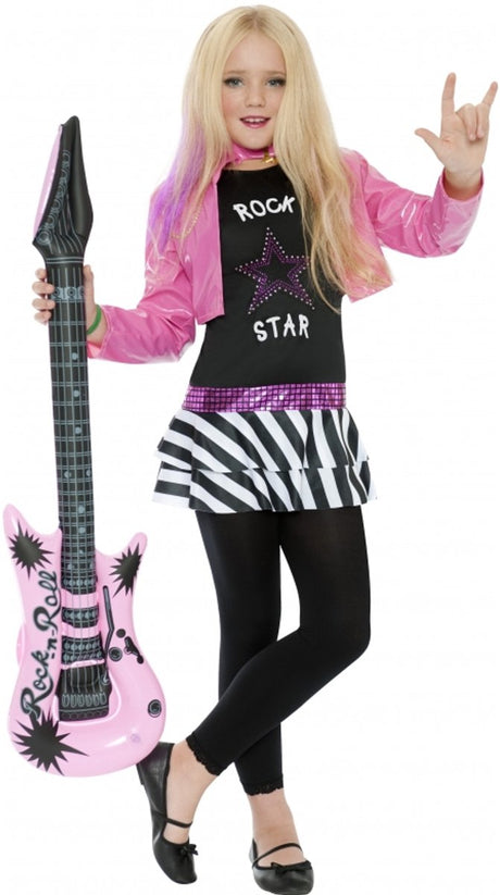 Strój gwiazdy rocka Vegaoo dla dziewczynki - kostiumy dla dzieci - 122 134