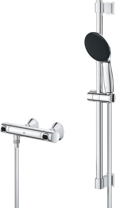 Zestaw prysznicowy Grohe Quickfix z precyzyjnym przepływem - oszczędzający wodę - chrom