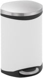 Eko - shell bin pedaalemmer 10 liter - steel plastic - wit, mat rvs - prullenbak