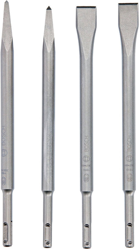 Zestaw dłut Bosch 4 sztuki, standard 250 SDS-plus