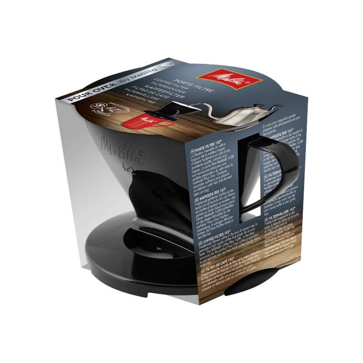Filtr do kawy Melitta czarny 1x2