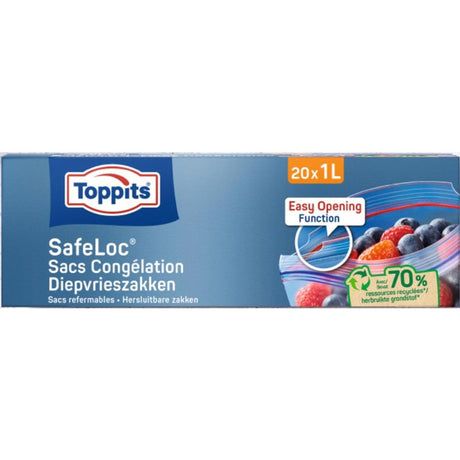 Torebki do zamrażarki Toppits Safeloc zip 1l 20 sztuk