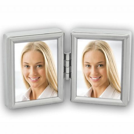 Ramka na zdjęcia Zep 8735dl srebrna 2x 3,5x4,5 cm na 2 zdjęcia paszportowe