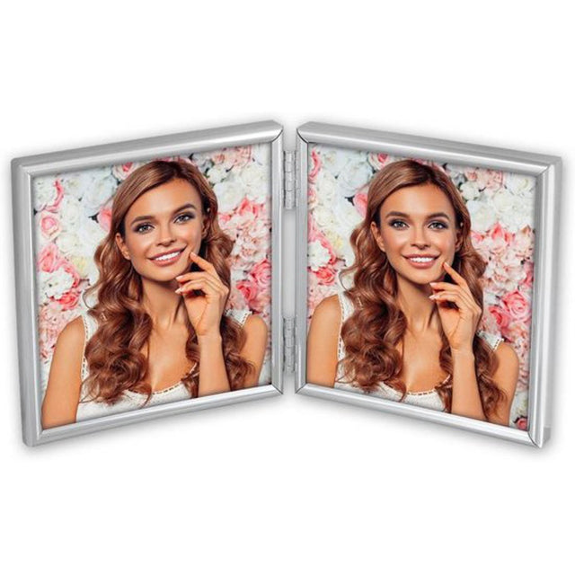 Ramka na zdjęcia Zep 120ds01-44 srebrna 2x 10x10 cm