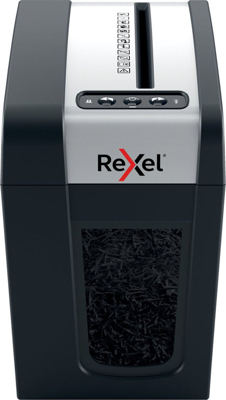 Cicha niszczarka papieru Rexel Secure mc3-sl - mikro strzępy p5 - do 3 arkuszy - 10 l - czarna