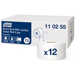 Tork papier toaletowy t2 premium, 3-warstwowy, biały