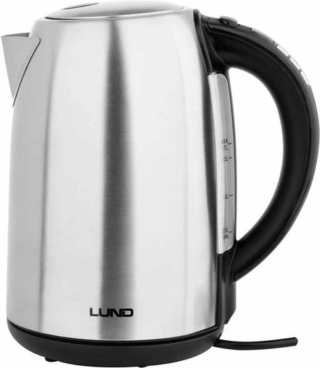 Lund elektrische waterkoker, metaal 1,7l regeltemperatuur in het handvat