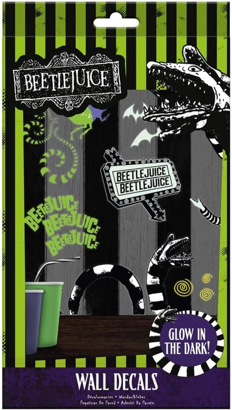Naklejki ścienne Paladone beetlejuice świecące w ciemności – oficjalnie licencjonowany zestaw 50 naklejek, dekoracja pokoju w stylu retro – horror –