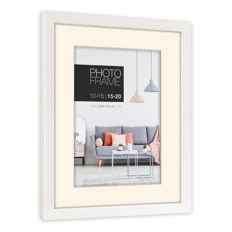 Ramka na zdjęcia Zep np68w edison biała 10x15 15x20 cm