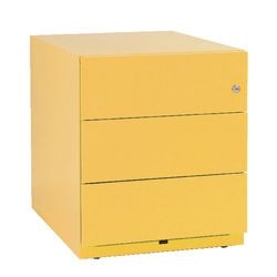 Komoda bisley nwa59m7sss102 3 szuflady mobilny zamek bębenkowy żółty
