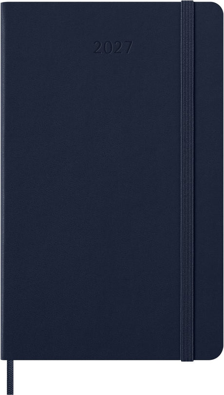 Pamiętnik Moleskine na 12 miesięcy - 2027 - tygodniowy - duży - twarda okładka - szafirowy błękit