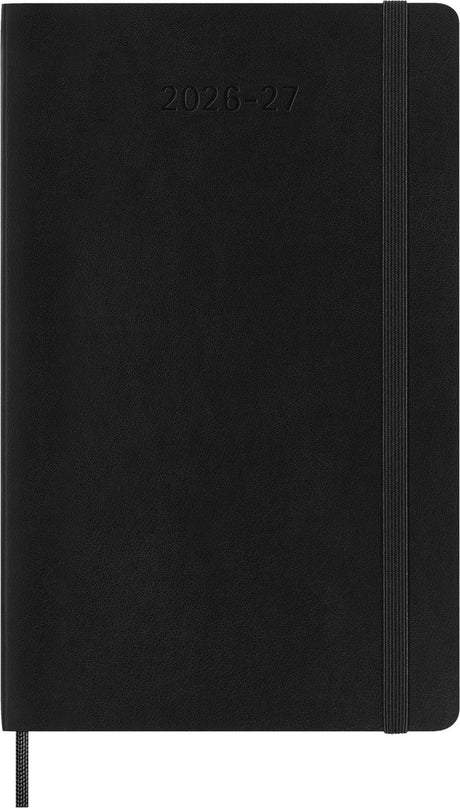 Pamiętnik Moleskine 18 miesięcy - 2026 27 - tygodniowy - duży - miękka okładka - czarny