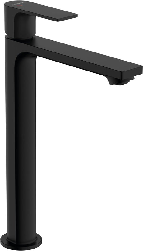 Hansgrohe rebris e - bateria umywalkowa - obsługa jednouchwytowa - zimny start oszczędność energii - ecosmart+ oszczędzanie wody - z korkiem - rozmiar 240 mm - czarny mat