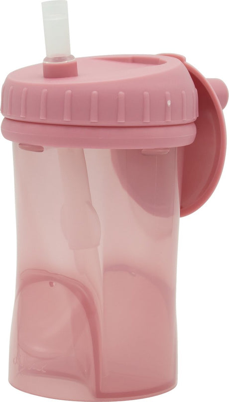 Kubek do picia Difrax ze słomką - 250 ml - 12+ miesięcy - różowy - 1 szt