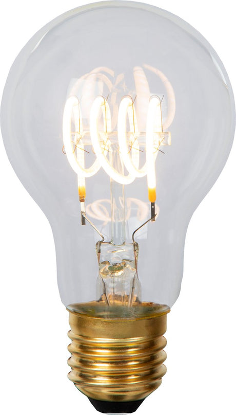 Lucide a60 - żarówka - ø 6 cm - LED ściemnialna - E27 - 1x4,9W 2700K - przezroczysta
