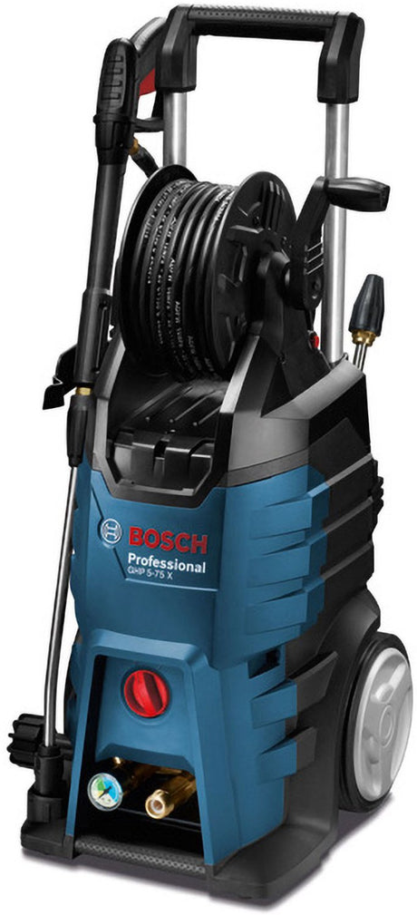 Bosch professional ghp 5-75 x – myjka wysokociśnieniowa – w zestawie pistolet, regulowana lanca natryskowa 3 w 1, kabel o długości 5 m, wąż wysokociśnieniowy wzmocniony gumą i stalą o długości 10 m oraz lanca obrotowa
