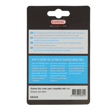 Zestaw hamulca hamulca tarczowego Elvedes Shimano Tektro RST - Spiekanie (1 para)