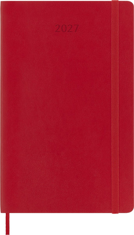 Pamiętnik Moleskine na 12 miesięcy - 2027 - tygodniowy - duży - miękka okładka - czerwony