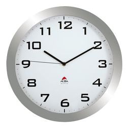 Zegar ścienny alba horissimo m 38cn srebrnoszary