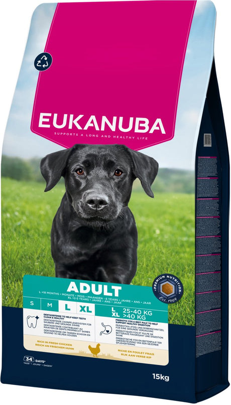 Eukanuba Adult duża seria - sucha karma dla dużych psów - kurczak - 15kg