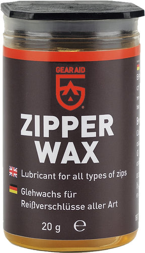 Gear aid zipper wax - rits smeermiddel - 20gr - voor alle soorten ritsen