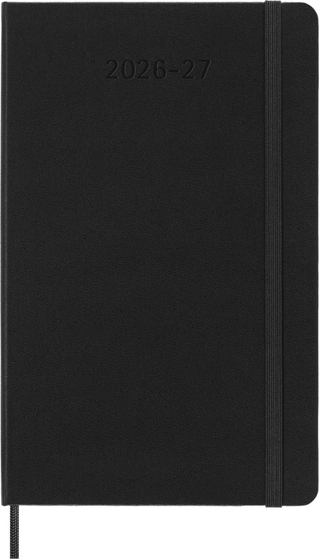 Pamiętnik Moleskine 18 miesięcy - 2026 27 - tygodniowy - duży - twarda okładka - czarny