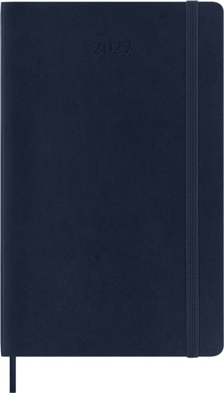 Pamiętnik Moleskine na 12 miesięcy - 2027 - tygodniowy - duży - miękka okładka - szafirowy błękit