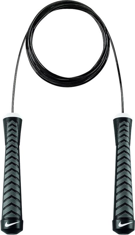 Nike accessories nike weighted rope zwart wit - verstelbaar springtouw