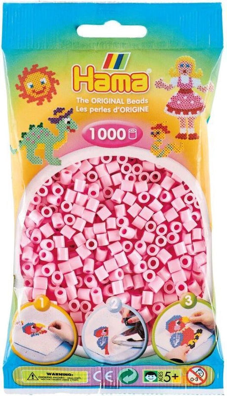 Koraliki do naprasowania Hama midi - pastelowy róż (95), 1000 szt.
