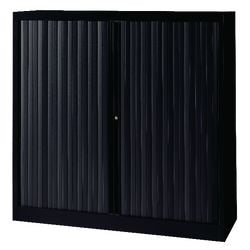 Szafka z drzwiami rolowanymi bisley eurotambours plus 120x43x118,1cm czarna