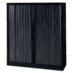 Szafka z drzwiami rolowanymi bisley eurotambours plus 120 x 43 x 133 cm czarna