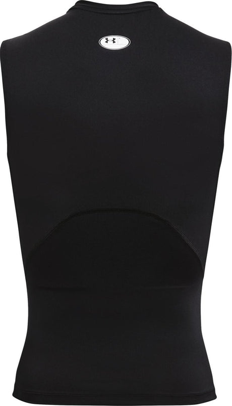Męska koszulka sportowa Under Armour UA HG Armor Comp SL-BLK - czarno - biała