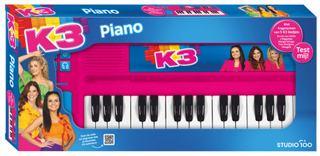 Instrument zabawkowy K3 - pianino z padem perkusyjnym - z fragmentami 5 piosenek - w zestawie baterie