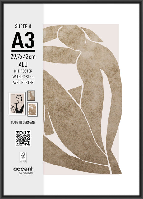 Nielsen design Nielsen ramka na zdjęcia 5424126 super 8 czarna 29,7x42 cm