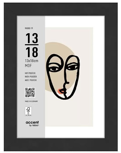 Nielsen design Nielsen ramka na zdjęcia 3232201 drewno 19 czarny 13x18 cm