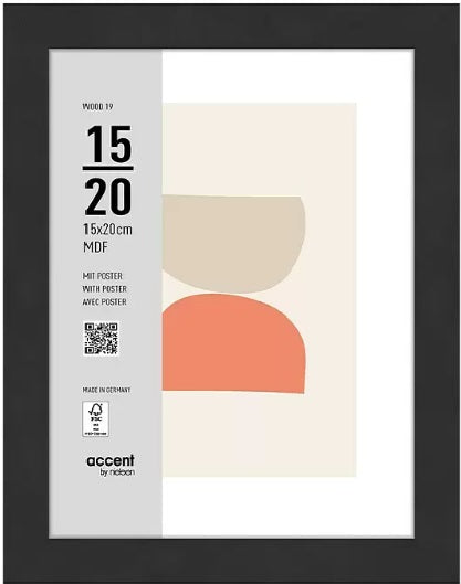Nielsen design Nielsen ramka na zdjęcia 3217201 drewno 19 czarna 15x20 cm