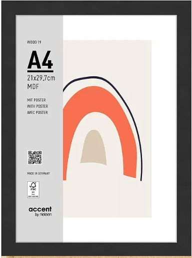 Nielsen design Nielsen ramka na zdjęcia 3221201 drewno 19 czarna 21x29,7 cm
