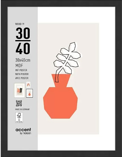 Nielsen design Nielsen ramka na zdjęcia 3230201 drewno 19 czarna 30x40 cm