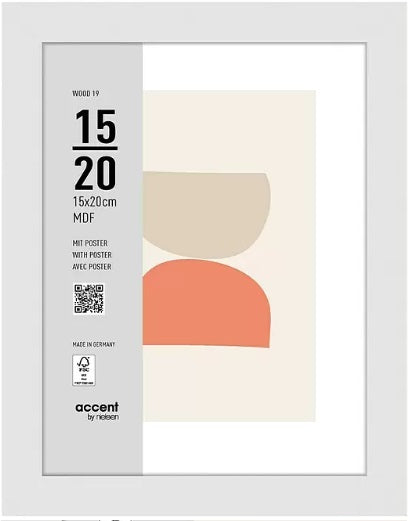 Nielsen design Nielsen ramka na zdjęcia 3217202 drewno 19 biała 15x20 cm