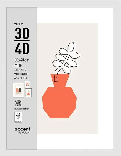 Nielsen design Nielsen ramka na zdjęcia 3230202 drewno 19 biała 30x40 cm