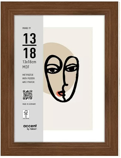 Nielsen design nielsen ramka na zdjęcia 3232205 drewno 19 orzech 13x18 cm
