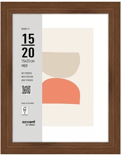 Nielsen design nielsen ramka na zdjęcia 3217205 drewno 19 orzech 15x20 cm